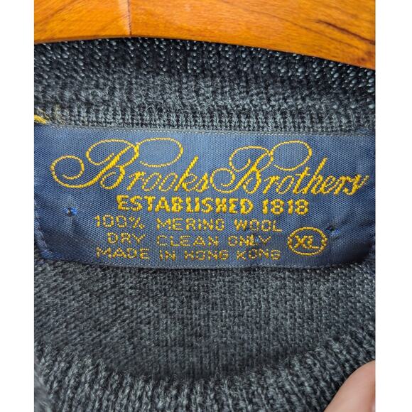 Vintage Brooks Brothers 100% Merino Wool Turtleneck Sweater Men's Size XL - Picture 3 of 4